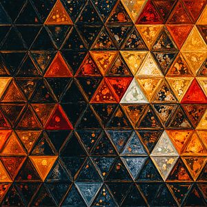 Mosaik rot schwarz orange blau #mosaik von JBJart Justyna Jaszke