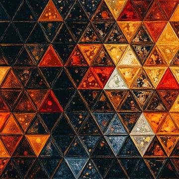 Mosaic red black orange blue #mosaic by JBJart Justyna Jaszke