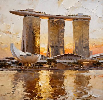 Marina Bay Sands, Singapore van Johannas Art Creations