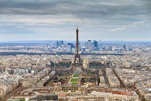 Pariser Stadtbild mit Eiffelturm von Dennis van de Water