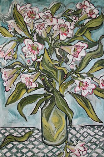 Blumenvase | Lebendige Blumenstrauß-Träume von Blumen Studio