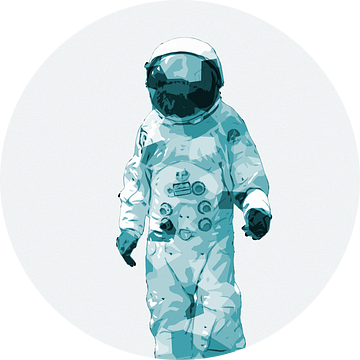 Spaceman AstronOut (gebroken wit en blauw) van Gig-Pic by Sander van den Berg