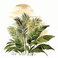 Boho Salbei Grün Abstrakt