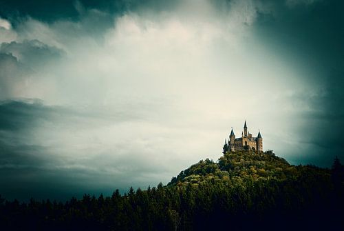 The impressive Hohenzollernburg in mystical light.