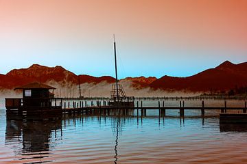 Morgenstille am See (phantasy color II) von artpictures.de