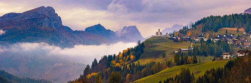 Panorama van Colle Santa Lucia, Italië
