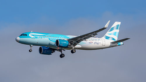 British Airways Airbus A320-200neo in BA Better World livery.