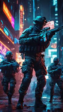 Urban Warfare: elite soldiers in action by Retrotimes