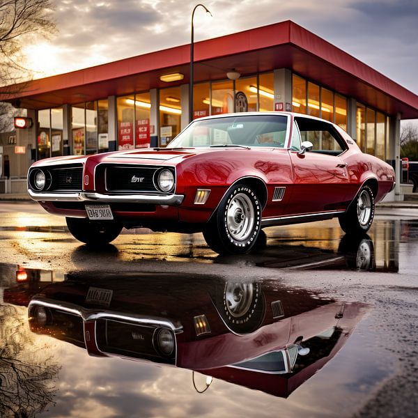 Pontiac roter Oldtimer 02 von Ellen Reografie