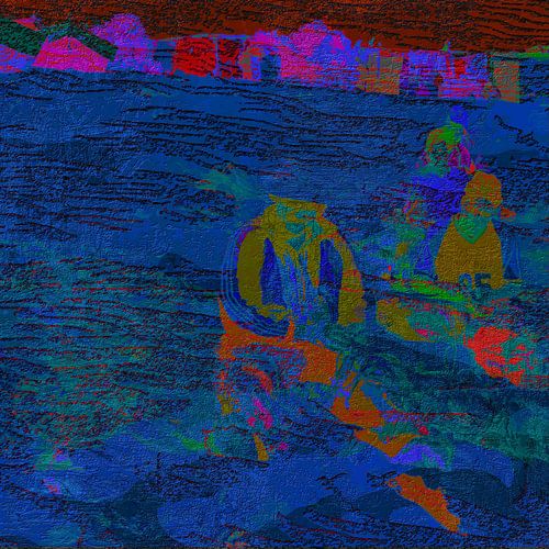 Les pêcheurs au filet attendent une bonne journée