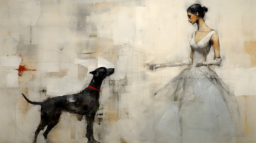 Dame avec chien par Heike Hultsch