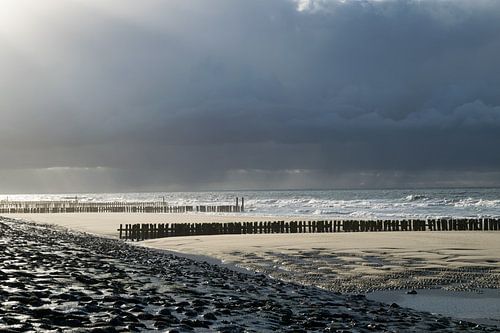 Tempête à Westkapelle sur Zeeland op Foto