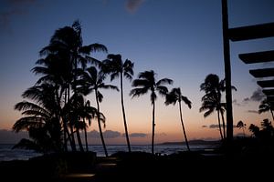 Sonnenuntergang vor Maui, Hawaii