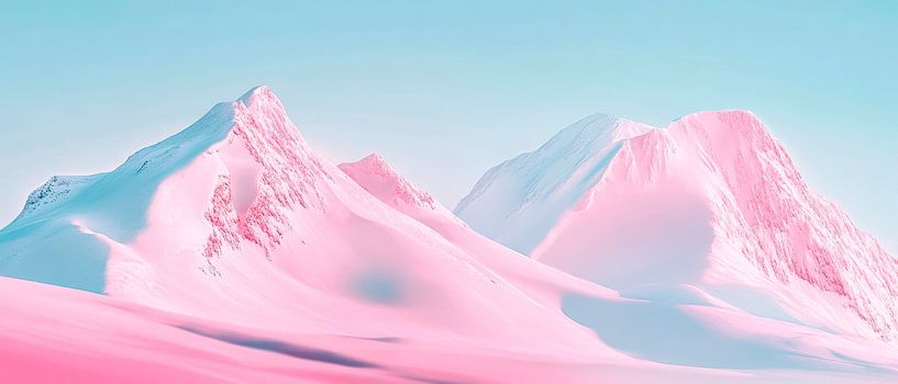 Frozen mountains in soft pastel colours by Poster Art Shop