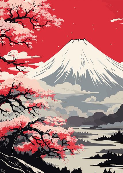 Abstract Ukiyo Japanese Painting by Mason Scott