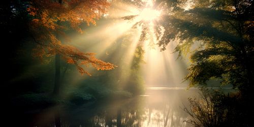 Jacobsladders in de Ochtend over een Betoverend Vennetje