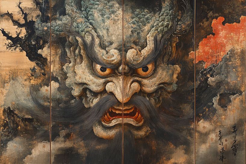 japanisches fiktives Porträt von Egon Zitter