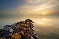 Wellenbrecher am IJsselmeer von John Leeninga Miniaturansicht