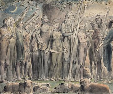 William Blake. Job en zijn Familie