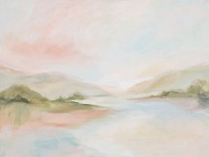 Rêverie abstraite sur un paysage aux tons pastel