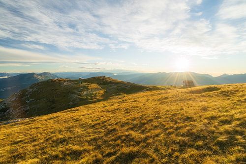 Hiking on the Monte Altissimo in Italy at sunrise by Daniel Pahmeier