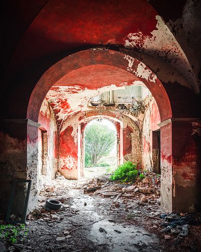 Abandoned Red Castle Entrance.