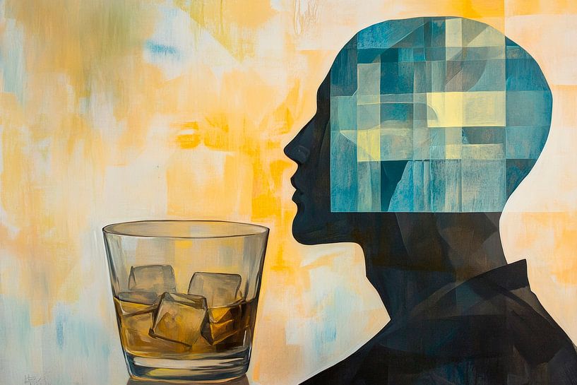 Spiritual reflection - glass in hand by Poster Art Shop