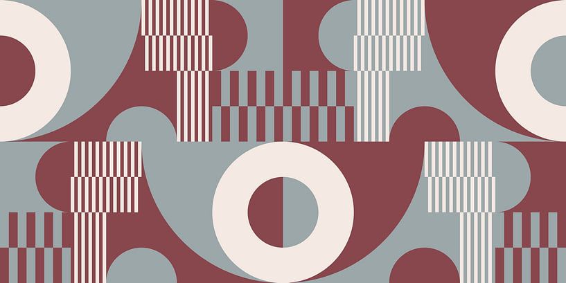 Geometrische Symphonie in Retro-Tönen Nr. 4 von Dina Dankers