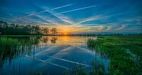Sunset Zuidlaardermeer  van Reint van Wijk thumbnail