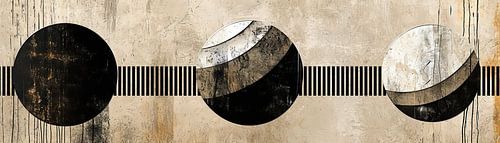 Moderne abstrakte Kunst | Abstrakte goldene Kreise