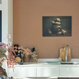 Photo de nos clients: Nature morte de pommes de terre van Gogh par Elly van Veen, sur toile