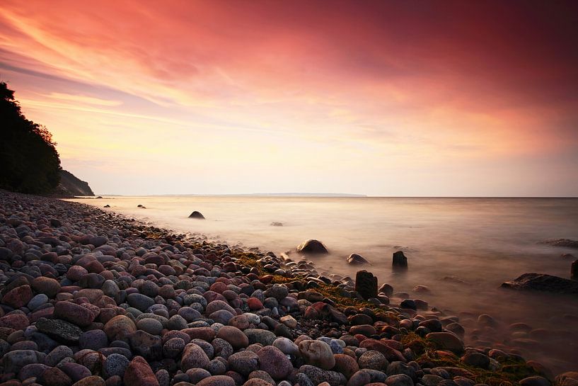 Sonnenuntergang am Strand der Ostsee auf Rügen von Frank Herrmann