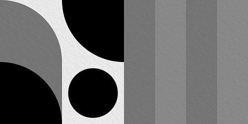 Modern minimalistisch geometrisch kunstwerk met cirkels en vierkanten 8