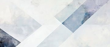 Geometrische Abstraktion in Grautönen von Poster Art Shop