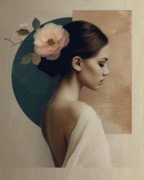 Portrait with a poetic look in pastel colours by Carla Van Iersel