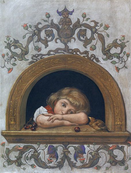Ella am halbrunden Fenster, HANS THOMA, 1887 von Atelier Liesjes