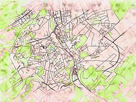 Carte de Stolberg (Rheinland) avec le style 'Soothing Spring' sur Maporia