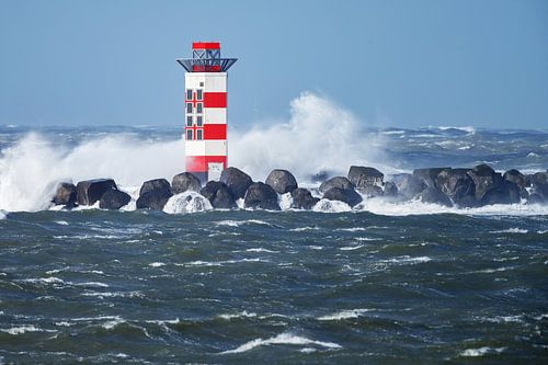 Lighthouse in storm