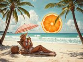 Zonneschijf – Tropische Dromen met een Vleugje Citrus van Retrotimes thumbnail