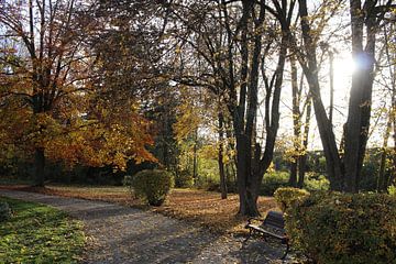 Een middag in het kuurpark van Bad Neustadt in de herfst