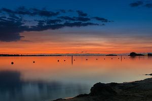 Almere strand zonsondergang van Marco Faasse