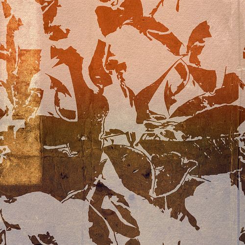 Per Ignem. Abstracte minimalistische kunst in roestbruin, oranje en wit