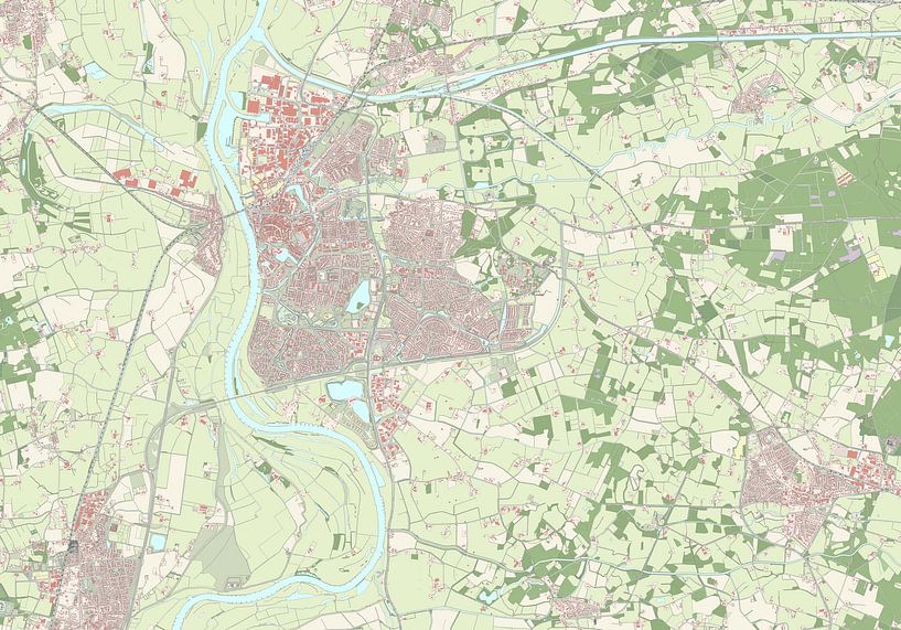 Kaart van Zutphen van Rebel Ontwerp