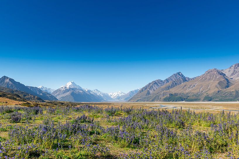 Mount Cook, de hoogste berg in Nieuw-Zeeland van Troy Wegman