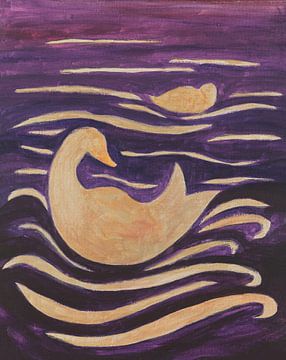 ducks in the waves by Verbeeldt