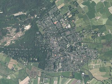 Luchtfoto van Bergen van Maps Are Art