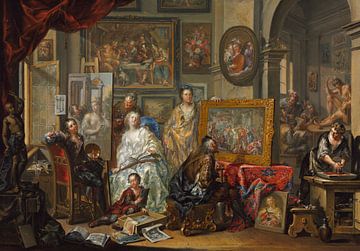 Het atelier van de kunstenaar, Johann Georg Platzer