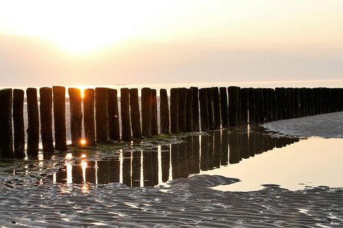 Reflexionsstangen Breskens Strand