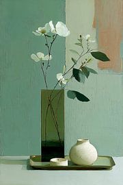 Minimalismus in Creme und Grün Nr. 1 von Studio BB