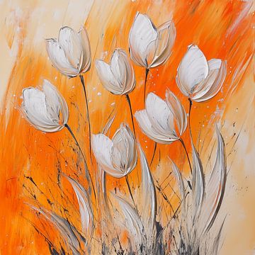 White tulips by Black Coffee